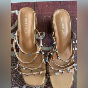 Madden Girl Brown Studded Sandals